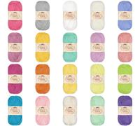 JubileeYarn Babyweiches Bambus-Baumwollgarn ? 50 g/Strang ? Leichtes Sortiment ? 20 Str nge