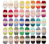 JubileeYarn Babyweiches Bambus-Baumwollgarn ? 50 g Strang ? Mischpackung ? 12 Str?nge