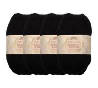 JubileeYarn Babyweiches Bambus-Baumwollgarn - 50 g/Strang - Mitternachtsschwarz