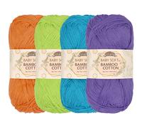 JubileeYarn Babyweiches Bambus-Baumwollgarn 50 g/Strang Tropenfarben 4 Str nge