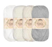 JubileeYarn Babyweiches Bambus-Baumwollgarn 50 g/Strang Wei t ne 4 Str nge
