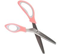 JubileeYarn Professionelle Zackenschere, 24,1 cm, gezackter Edelstahl, Rosa und Grau, 1 Paar