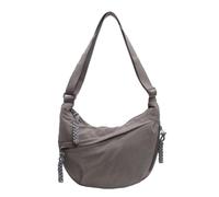 JUCHRZEY Damen Moon Bag Halbmond Umhängetasche Groß Bauchtasche Crossbag Grau, 280.00x180.00x70.00mm/11.02x7.09x2.76zoll, Reißverschluss, Einfarbig, Utility