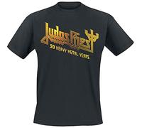 Judas Priest 50 Years Anniversary 2020 Männer T-Shirt schwarz XXL 100% Baumwolle Band-Merch, Bands