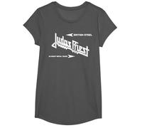 Judas Priest - British Steel Asphalt T-Shirt, Mädchen, Anthrazit, L