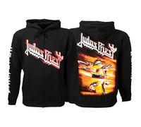 Judas Priest Firepower Zipper Hoodie Pullover Weste Schwarz/Orange - Offizielles Merchandise S Schwarz