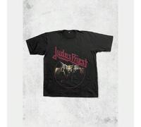 Judas Priest Live Photo Washed Oversized T-Shirt Herren Kurzarm Reine Baumwolle, Heavy Metal Streetwear Vintage Casual Ästhetik Baggy 100% Baumwolle P