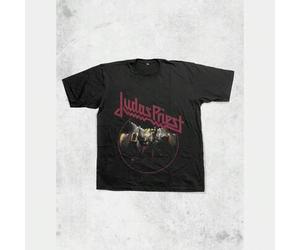 Judas Priest Live Photo Washed Oversized T-Shirt Herren Kurzarm Reine Baumwolle, Heavy Metal Streetwear Vintage Casual Ästhetik Baggy 100% Baumwolle P