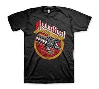 Judas Priest Screaming for Vengeance Herren-T-Shirt, kurzärmelig, Vintage-Stil, 80er-Jahre, Heavy Metal Graphic Tees, Schwarz, L