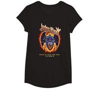 Judas Priest Shield of Pain Tour 2025 London T-Shirt, Mädchen, Schwarz, XS