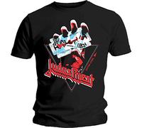 Judas Priest - T-Shirt # Xl Black Unisex # British Steel Hand Triangle