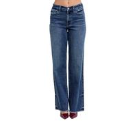 Judy Blue Mid Rise Vintage Dark Wash Wide Leg Jeans Schrittlänge 81,3 cm, Blau, 30