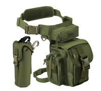 Jueachy Taktisch Beintasche Wasserdicht Bein Taschen Herren Motorrad Beinbeutel Hüfttasche Drop Leg Bag Militär Hüft Gürteltasche Wandertasche Werkzeug Tasche mit Flasche Tasche für Camping Fishing