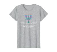 Jüdische Chanukka Menorah Imagine Handy bei 10% Chanukka T-Shirt, Damen, Grau Meliert, M