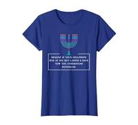 Jüdische Chanukka Menorah Imagine Handy bei 10% Chanukka T-Shirt, Damen, Königsblau, XXL