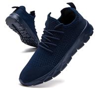 JUEQIBAA Sneaker Herren Schuhe Laufschuhe Sportschuhe Turnschuhe Slip on Schuhe Leichtgewichts Tennisschuhe Joggingschuhe Männer Fitnessschuhe Gym Running Shoes Herren Blau, EU 47