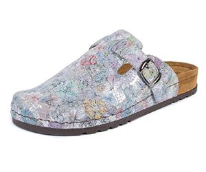 Jürgen Hirsch Damen Clog Ergo 05 rundum Leder Tief-Fußbett Antishock-Pad Komfortweite G (blau, Numeric_36)