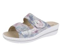 Jürgen Hirsch Damen Pantolette Soft 01 Leder Komfortfußbett Antishock Bequem-Weite (silber, EU Schuhgrößensystem, Erwachsene, Damen, Numerisch, M, 39)