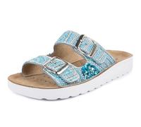 Jürgen Hirsch Damen Pantolette Vita 04 Leder-Innensohle Antishock-Pads (blau, EU Schuhgrößensystem, Erwachsene, Damen, Numerisch, M, 37)