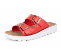 Jürgen Hirsch Damen Pantolette Vita 04 Leder-Innensohle Antishock-Pads (rot uni, EU Schuhgrößensystem, Erwachsene, Damen, Numerisch, M, 38)
