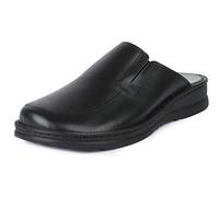 Jürgen Hirsch Herren Leder-Clog Ergo 04 ergonomisches Weichschaum-Fußbett herausnehmbar (schwarz, Numeric_46)