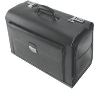 Jüscha Alassio Pilotenkoffer VERONA mit Zahlenkombinationsschlössern schwarz Leder 45057 - 45057