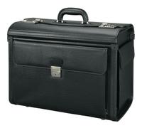 Jüscha Alassio Pilotenkoffer VICENZA mit Zahlenkombinationsschlössern schwarz Lederimitat 45047 - 45047