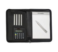 Jüscha Alassio Reißverschlussmappe A5 CORNIGLIA Lederimitat Arbeitsmappe Businessmappe Konferenzmappe schwarz 30144 - 30144