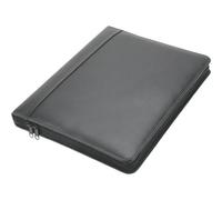 Jüscha Alassio Ringbuchmappe A4 MONZA Nappaleder Aktenmappe Businessmappe Konferenzmappe schwarz 30010 - 30010