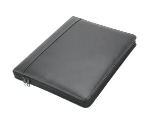 Jüscha Alassio Ringbuchmappe A4 MONZA Nappaleder Aktenmappe Businessmappe Konferenzmappe schwarz 30010 - 30010