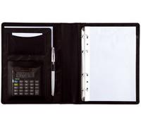 Jüscha Alassio Ringbuchmappe A5 BENACO I Lederimitat Arbeitsmappe Businessmappe Konferenzmappe schwarz 30003- - 30003-1