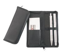 Jüscha Alassio Schreibgeräteetui, Leder, Schwarz, Reißverschluss 2603 - 2603