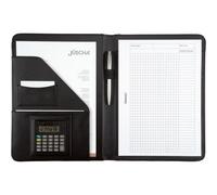 Jüscha Alassio Schreibmappe A4 MARES FINEtouch-Lederimitat Aktenmappe Businessmappe Konferenzmappe schwarz 96086-1 - 96086-1