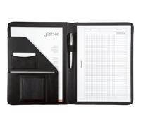 Jüscha Alassio Schreibmappe A4 MARES FINEtouch-Lederimitat Aktenmappe Businessmappe Konferenzmappe schwarz 96086 - 96086