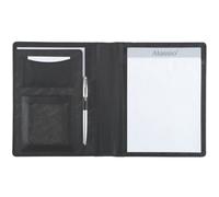 Jüscha Alassio Schreibmappe A5 BORMIO Nappaleder Arbeitsmappe Businessmappe Konferenzmappe schwarz 43008 - 43008