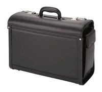 Jüscha Pilotenkoffer Kunstleder schwarz Alassio 46x34x21cm - 45028