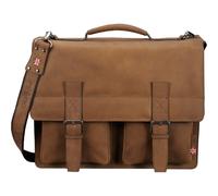 Jüscha Pride and Soul Aktentasche EARL aus Leder mit gepolstertem Laptopfach hellbraun 47132 - 47132