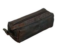 Jüscha Pride and Soul Schlamperrolle Leder Etui Faulenzer Federmappe graubraun 47176 - 47176