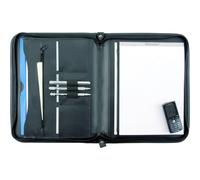 Alassio® Reißverschlussmappe MILANO - A4, Echt Leder, schwarz