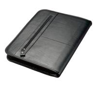 Alassio® Ringbuchmappe LIMONE - A4, Lederimitat, schwarz