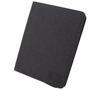 Schreibmappe Lightpak®, A4, Tabletfach, Handy-/Tabletaufsteller, Multifunktionsbänder, Block, Reißverschluss, RPET, anthrazit