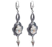 Jugendstil Ohrringe Silber Marken Kristalle Silber Crystal Chandelier Ohrhänger NOBEL SCHMUCK