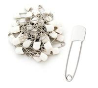 JUGUTA 100 Stück Baby Sicherheitsnadeln Für Babys, 55Mm Sicherheitsnadeln Groß Mit Verriegeln Verschluss,Robuste Sicherheitsnadel Edelstahl Mit Kunststoffverschluss Safety Pins Für Windeln,Kleidung
