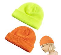JUGUTA 2 Stück Fisherman Beanie,Trawler Mütze,Trawler Winter Beanie,Kurze Strickmütze Für Männer Und Frauen,Fischermütze Herren