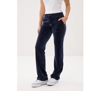 Sweathose JUICY COUTURE "DEL RAY Damen", Damen, Gr. M, EURO-Größen, night sky, 95% Baumwolle, 5% Elasthan, normal, Hosen Sweathose, Trainingshose Damen, Sweathose, Velour, Jogginghose mit Glitzer, Sal