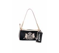 Juicy Couture Choose Scottie Dogs Barrel Umhängetasche, Lakritz, Velours, 24 x 11,4 cm, mit Mini-Tasche