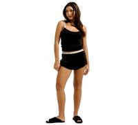 Juicy Couture Damen Austyn Shorts-Pyjama Unterteil Hose Schlafhose Schlafanzughose aus Velour versch. Farben Pyjamaunterteil, Black, S