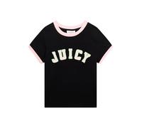 Juicy Couture Damen Collegiate figubetontes Top Oberteil mit Applikationen versch. Farben T-Shirt, Black, M