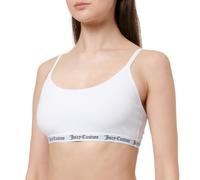 Juicy Couture Damen Ren Bralette ohne Bügel mit verstellbaren Trägern für Sport Freizeit u. Fitness in versch. Farben BH, White, L