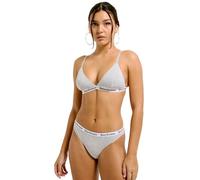 Juicy Couture Damen Triangle Bra Bügel mit verstellbaren Trägern aus Baumwolle für Sport Freizeit u. Fitness in versch. Farben BH, Silver Marl, M